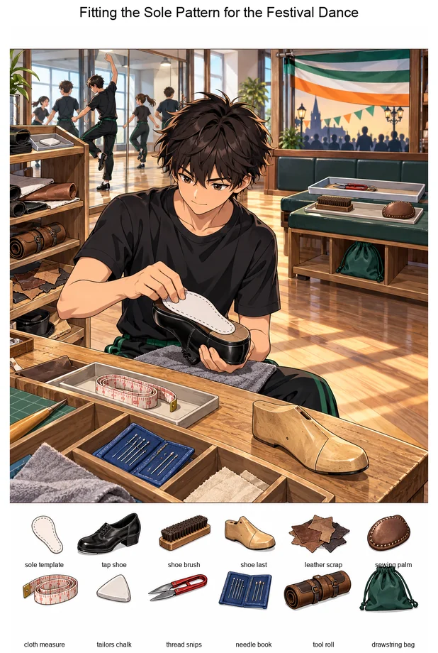 Fitting the Sole Pattern for the Festival Dance colorful hidden picture puzzle preview