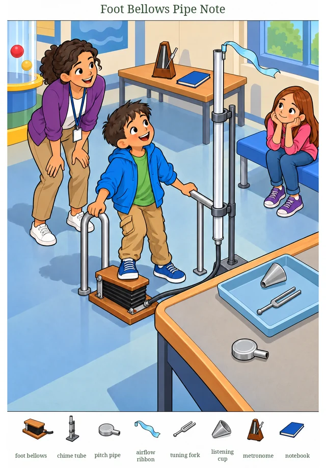 Foot Bellows Pipe Note colorful hidden picture puzzle preview