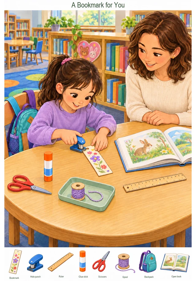 Friendship Bookmarks at the Library hidden picture preview