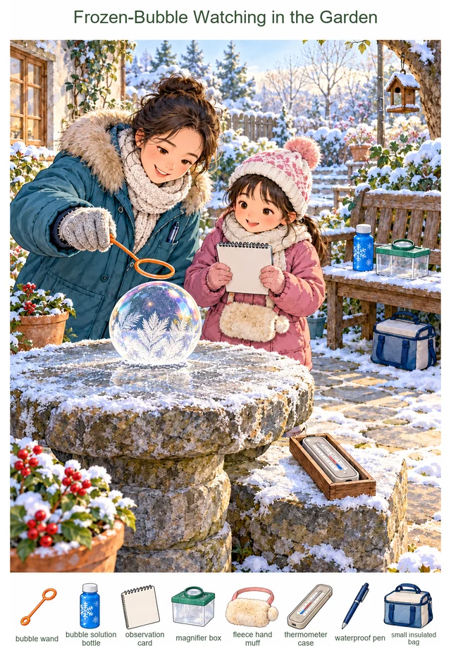 Frozen-Bubble Watching in the Garden colorful hidden picture puzzle preview