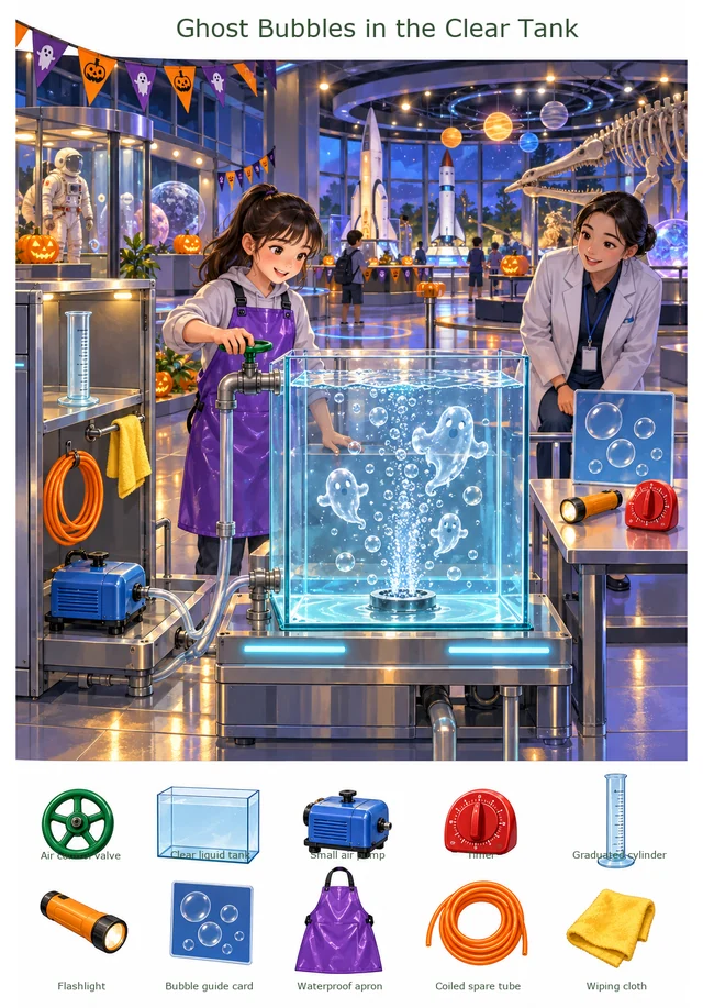 Ghost Bubbles in the Clear Tank colorful hidden picture puzzle preview