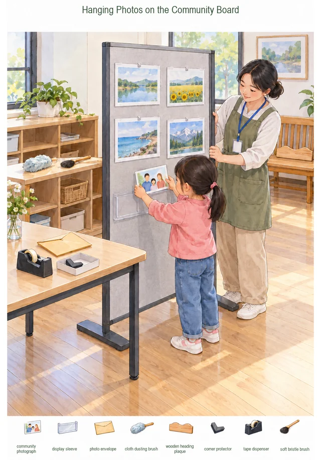 Hanging Photos on the Community Board colorful hidden picture puzzle preview