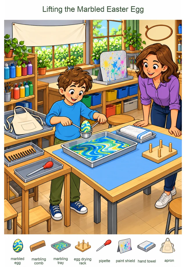 Lifting the Marbled Easter Egg colorful hidden picture puzzle preview