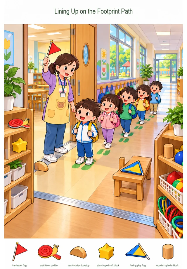 Lining Up on the Footprint Path colorful hidden picture puzzle preview