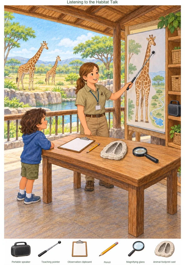 Listening to the Habitat Talk colorful hidden picture puzzle preview