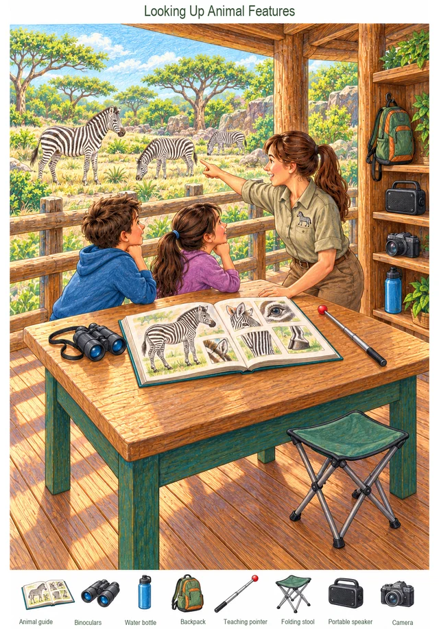Looking Up Animal Features colorful hidden picture puzzle preview