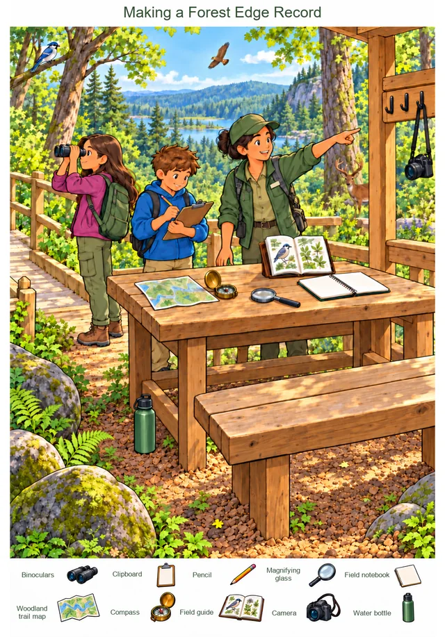 Making a Forest Edge Record colorful hidden picture puzzle preview