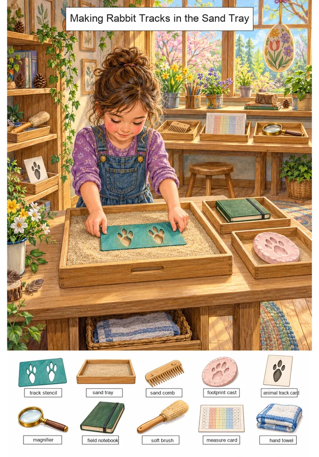 Making Rabbit Tracks in the Sand Tray colorful hidden picture puzzle preview