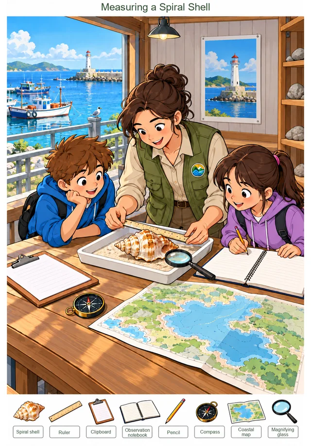 Measuring a Spiral Shell hidden picture preview
