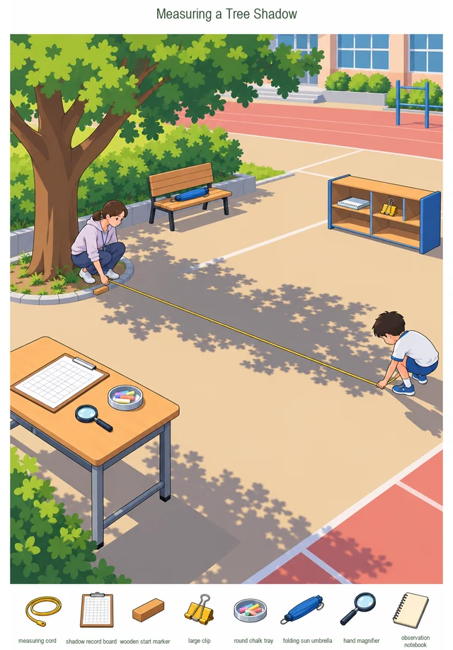 Measuring a Tree Shadow colorful hidden picture puzzle preview