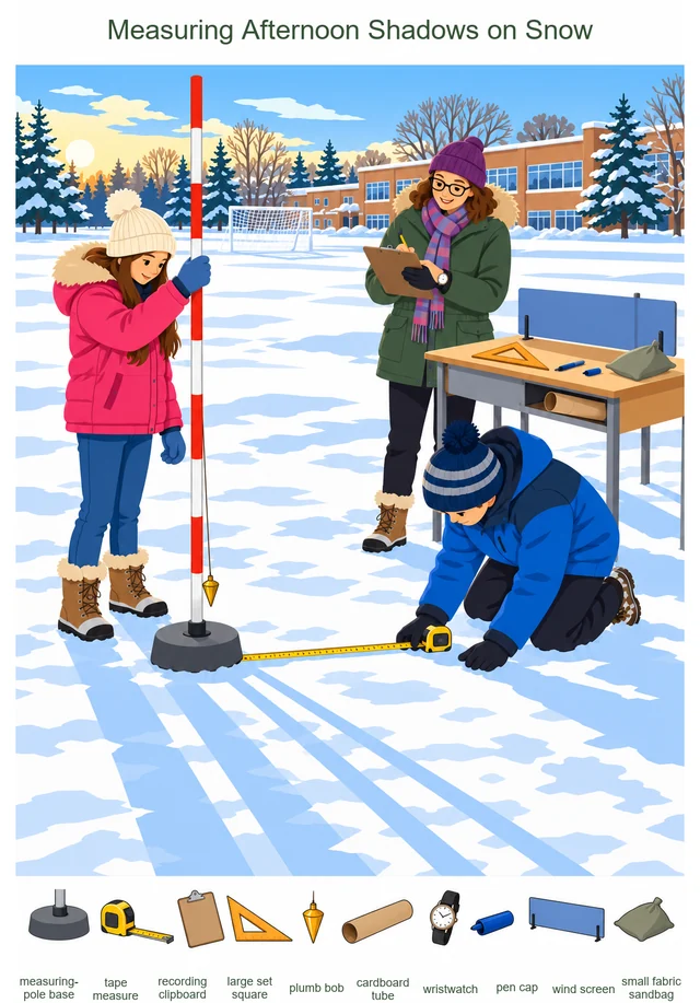 Measuring Afternoon Shadows on Snow colorful hidden picture puzzle preview