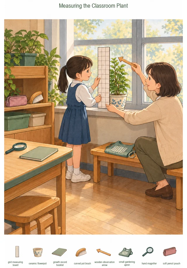 Measuring the Classroom Plant colorful hidden picture puzzle preview