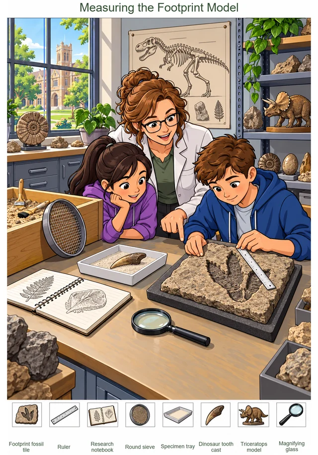 Measuring the Footprint Model colorful hidden picture puzzle preview