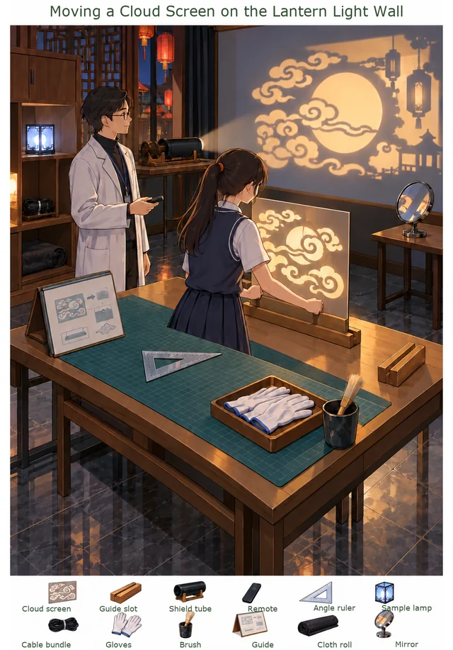 Moving a Cloud Screen on the Lantern Light Wall colorful hidden picture puzzle preview