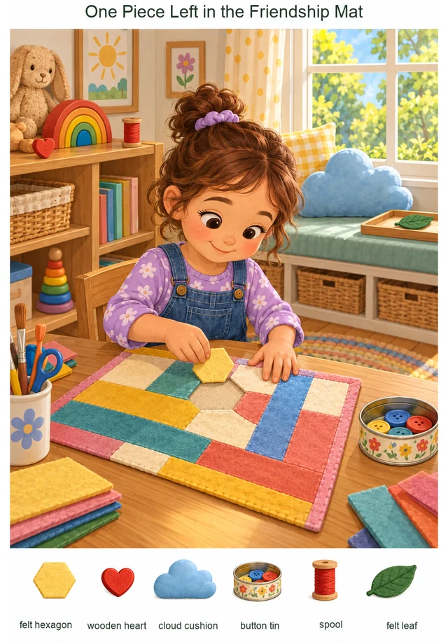 One Piece Left in the Friendship Mat colorful hidden picture puzzle preview