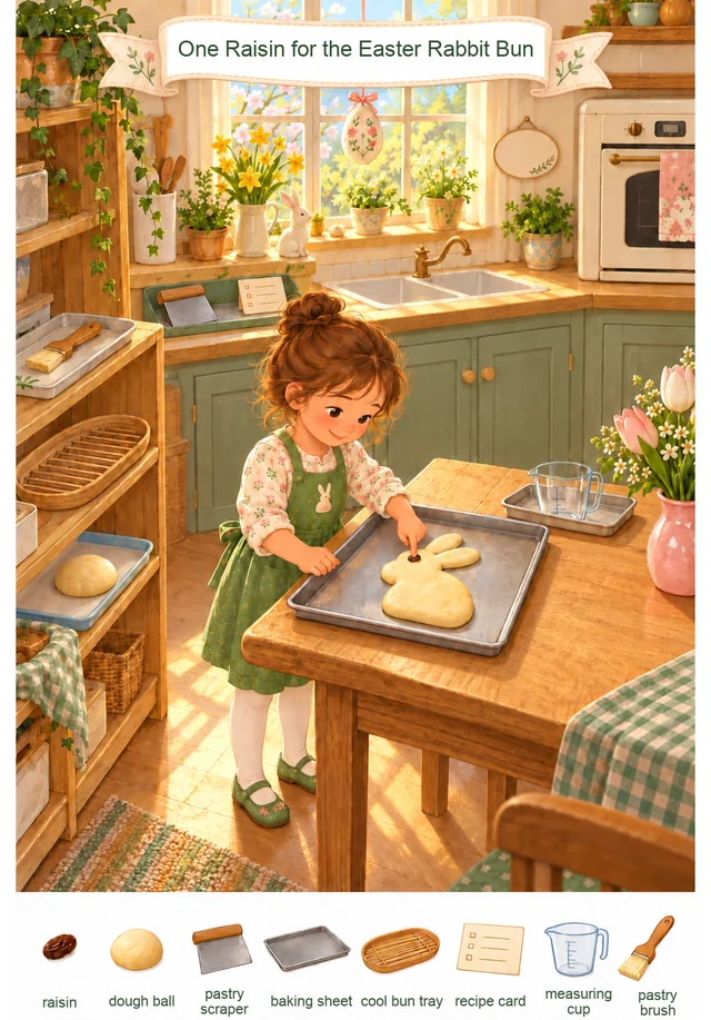 One Raisin for the Easter Rabbit Bun colorful hidden picture puzzle preview