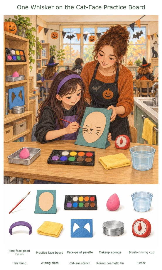One Whisker on the Cat-Face Practice Board colorful hidden picture puzzle preview