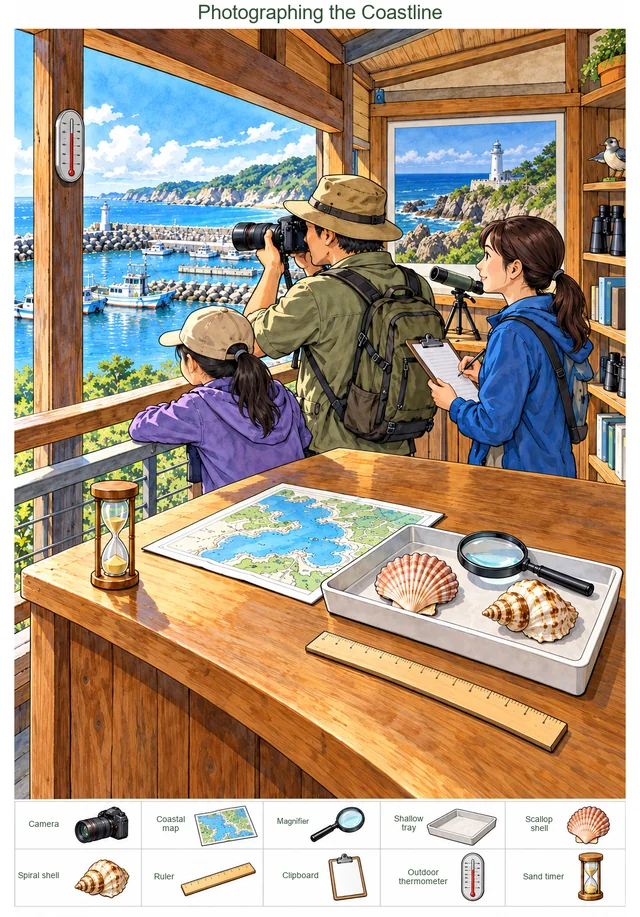 Photographing the Coastline colorful hidden picture puzzle preview
