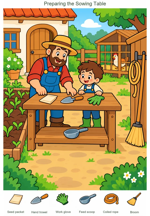 Preparing the Sowing Table hidden picture preview
