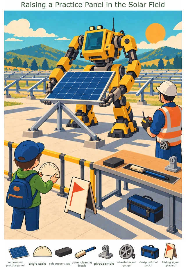 Raising a Practice Panel in the Solar Field colorful hidden picture puzzle preview