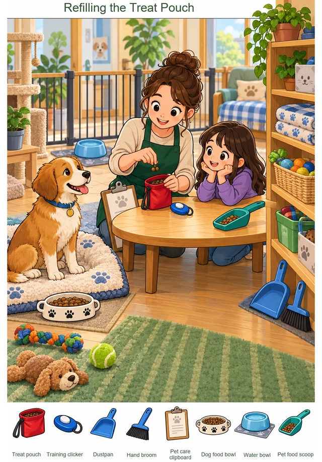 Refilling the Treat Pouch colorful hidden picture puzzle preview