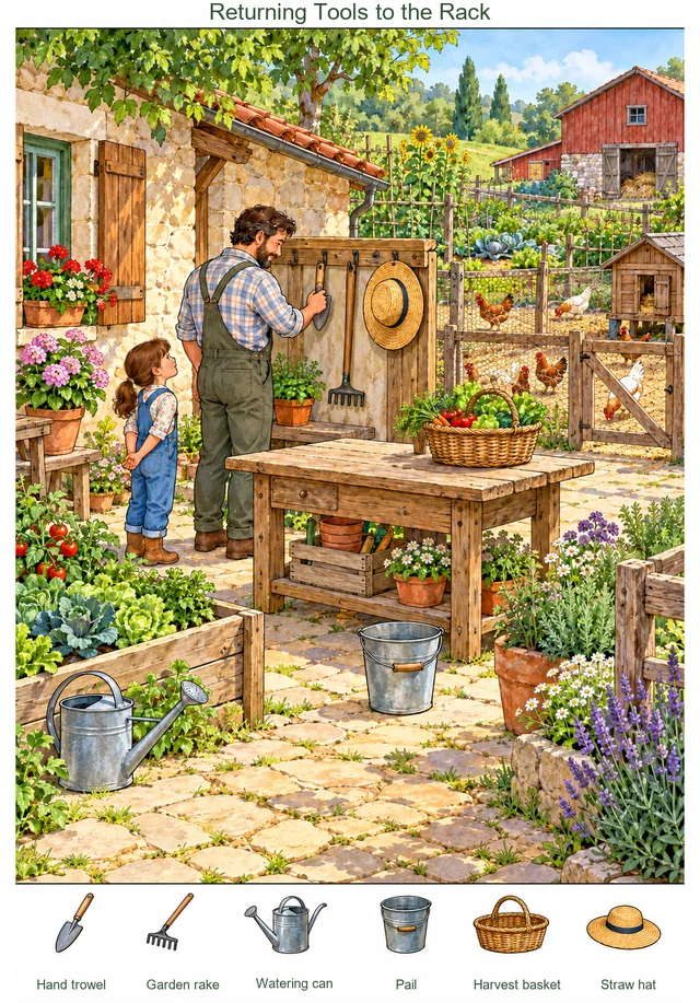 Returning Tools to the Rack colorful hidden picture puzzle preview