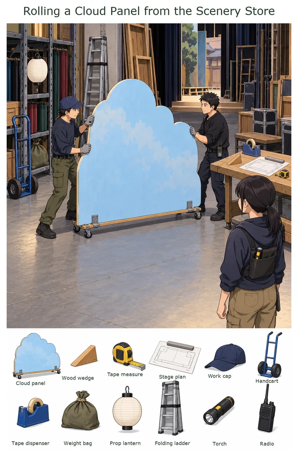 Rolling a Cloud Panel from the Scenery Store colorful hidden picture puzzle preview