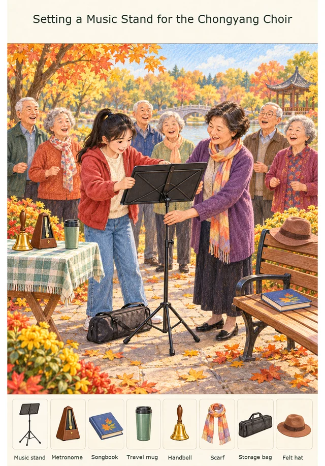 Setting a Music Stand for the Chongyang Choir colorful hidden picture puzzle preview