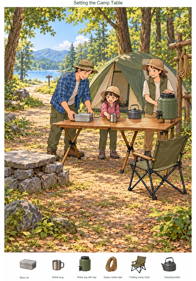 Setting the Camp Table colorful hidden picture puzzle preview