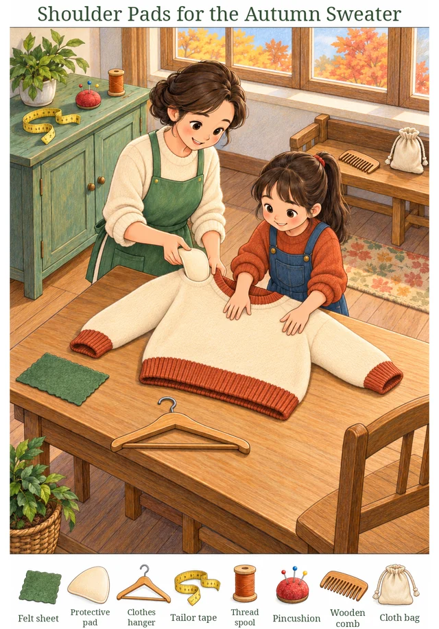 Shoulder Pads for the Autumn Sweater colorful hidden picture puzzle preview