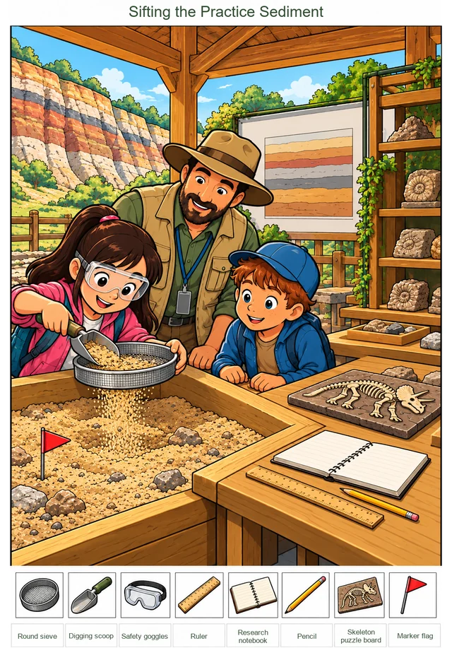 Sifting the Practice Sediment colorful hidden picture puzzle preview