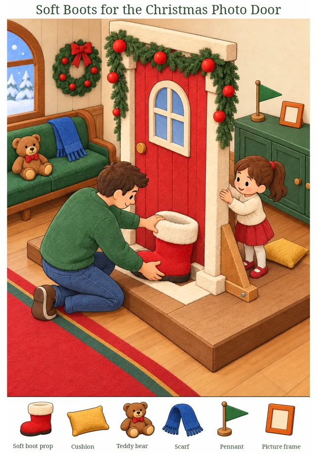 Soft Boots for the Christmas Photo Door colorful hidden picture puzzle preview