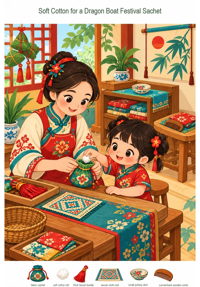 Soft Cotton for a Dragon Boat Festival Sachet colorful hidden picture puzzle preview