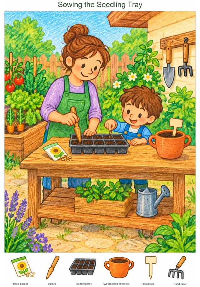 Sowing the Seedling Tray hidden picture preview