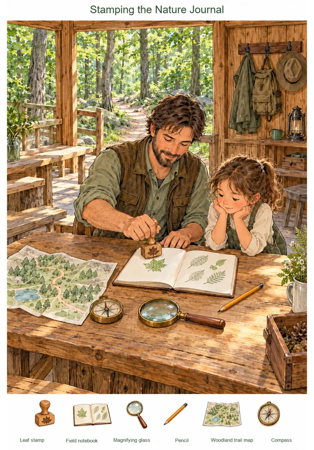 Stamping the Nature Journal colorful hidden picture puzzle preview