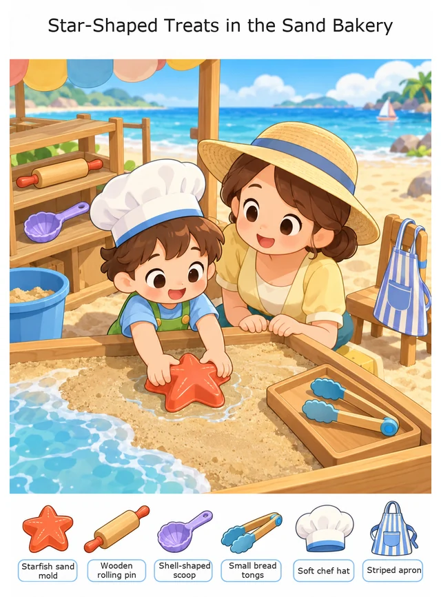 Star-Shaped Treats in the Sand Bakery colorful hidden picture puzzle preview