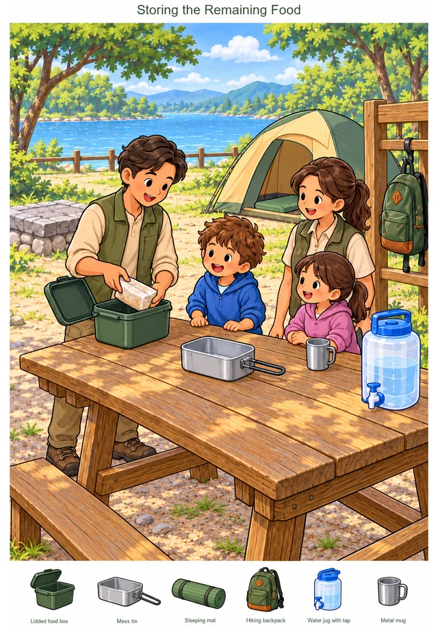 Storing the Remaining Food colorful hidden picture puzzle preview