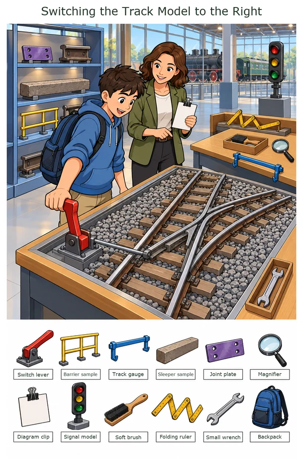 Switching the Track Model to the Right colorful hidden picture puzzle preview