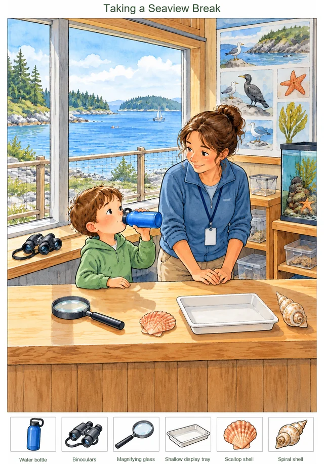 Taking a Seaview Break colorful hidden picture puzzle preview