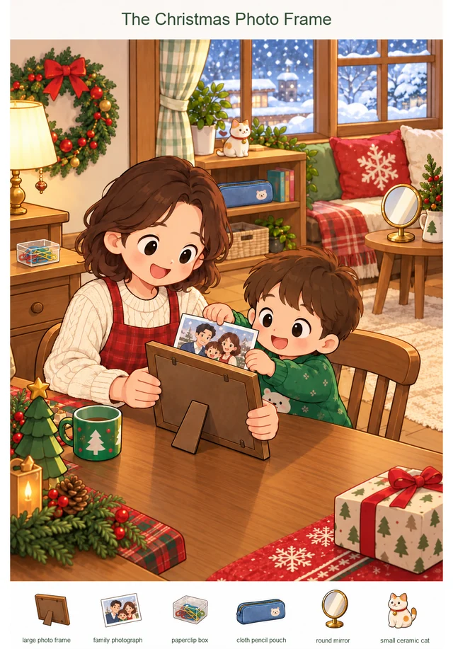 The Christmas Photo Frame colorful hidden picture puzzle preview
