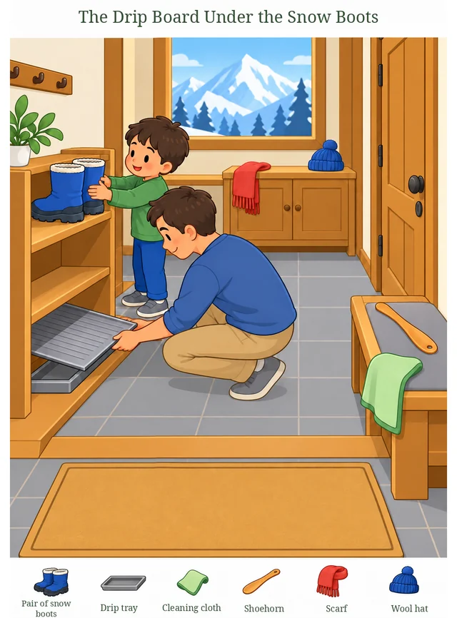 The Drip Board Under the Snow Boots colorful hidden picture puzzle preview