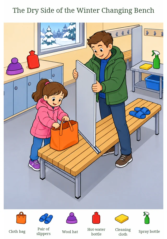 The Dry Side of the Winter Changing Bench colorful hidden picture puzzle preview