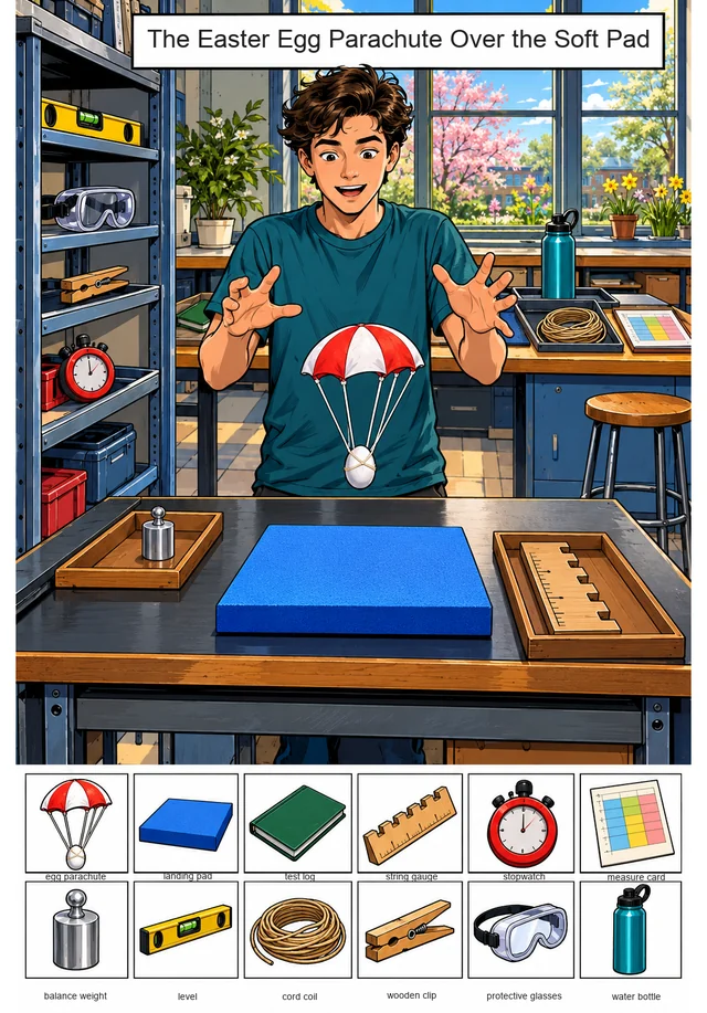The Easter Egg Parachute Over the Soft Pad colorful hidden picture puzzle preview