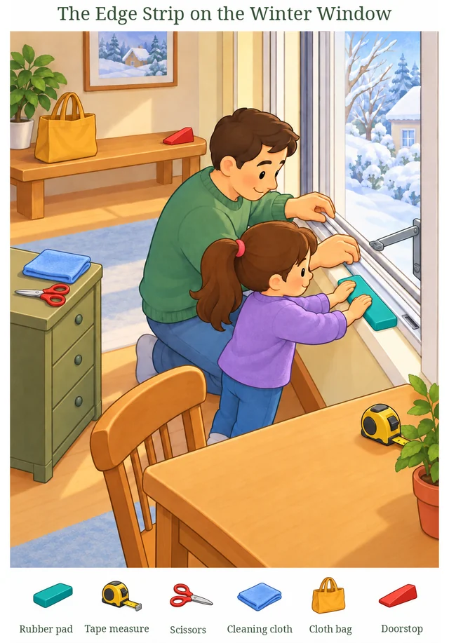 The Edge Strip on the Winter Window colorful hidden picture puzzle preview