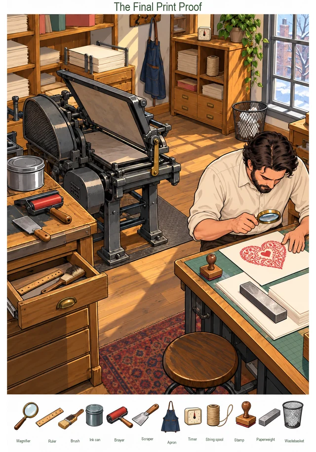 The Final Valentine Print Proof hidden picture preview