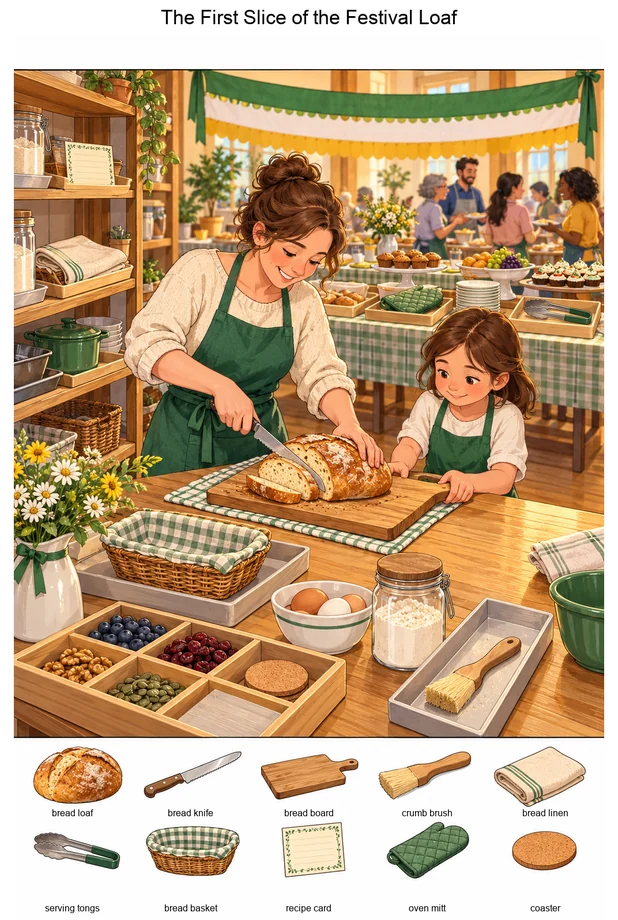 The First Slice of the Festival Loaf colorful hidden picture puzzle preview