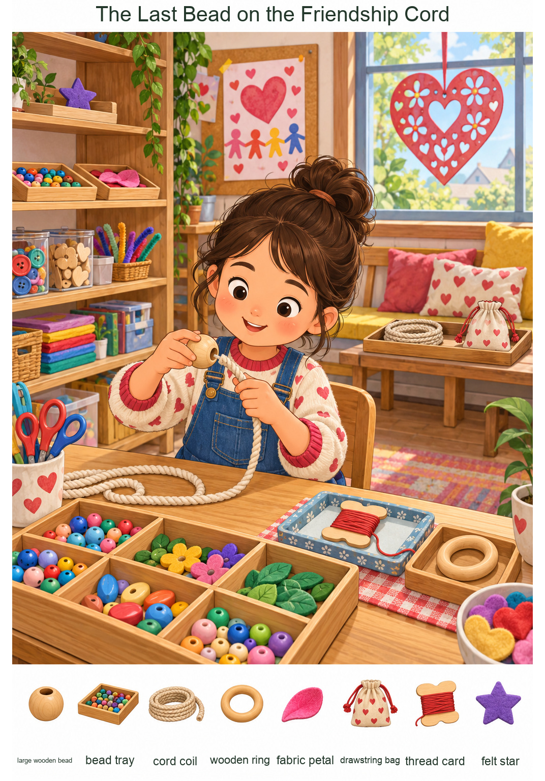 The Last Bead on the Friendship Cord – full-color hidden picture puzzle with 8 objects to find