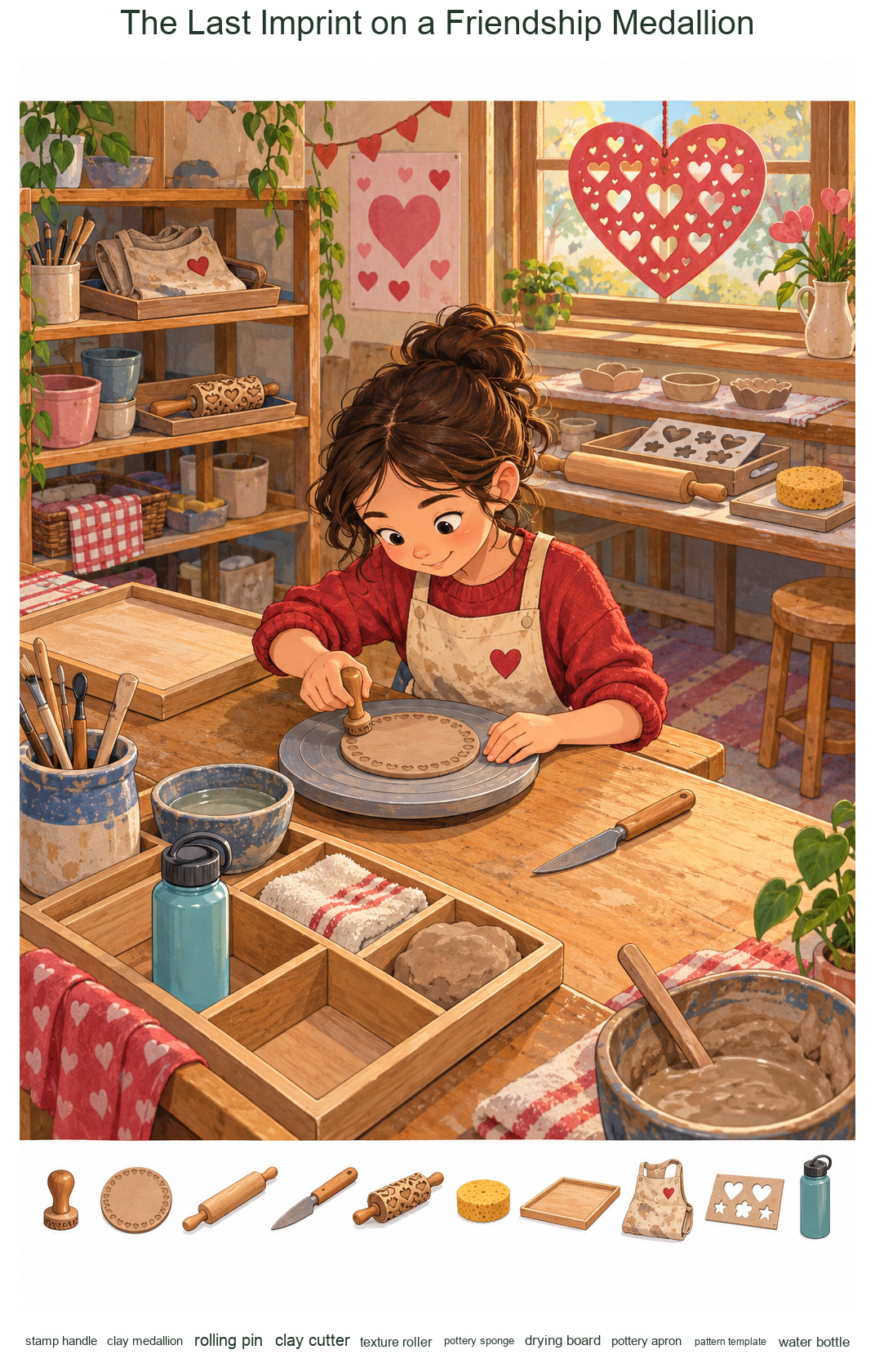 The Last Imprint on a Friendship Medallion – full-color hidden picture puzzle with 10 objects to find