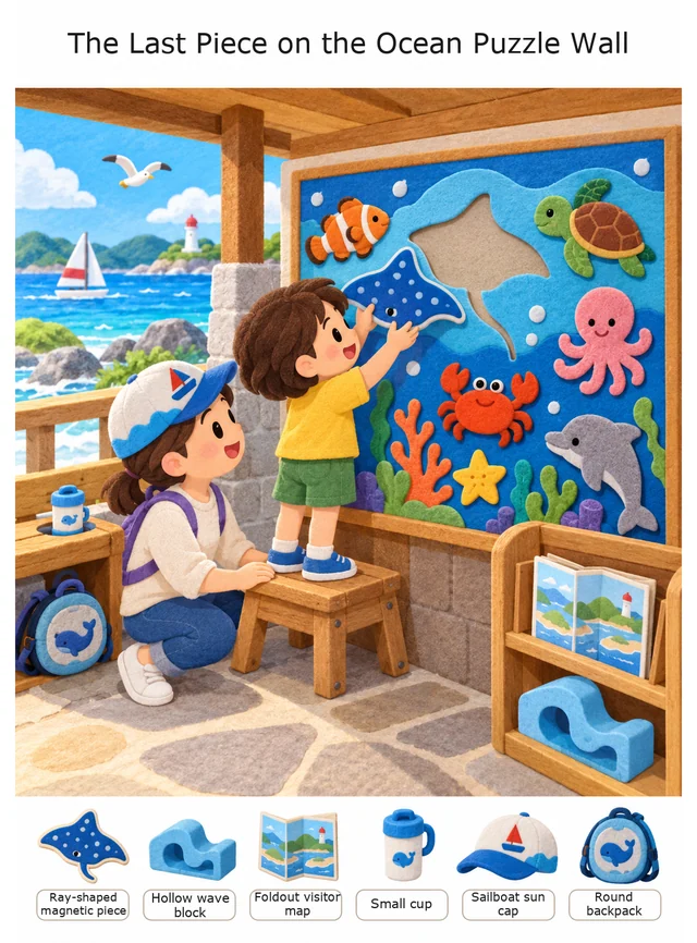 The Last Piece on the Ocean Puzzle Wall colorful hidden picture puzzle preview