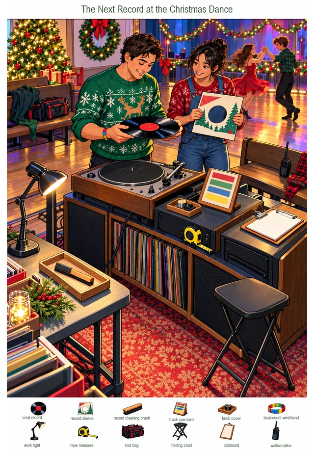 The Next Record at the Christmas Dance colorful hidden picture puzzle preview